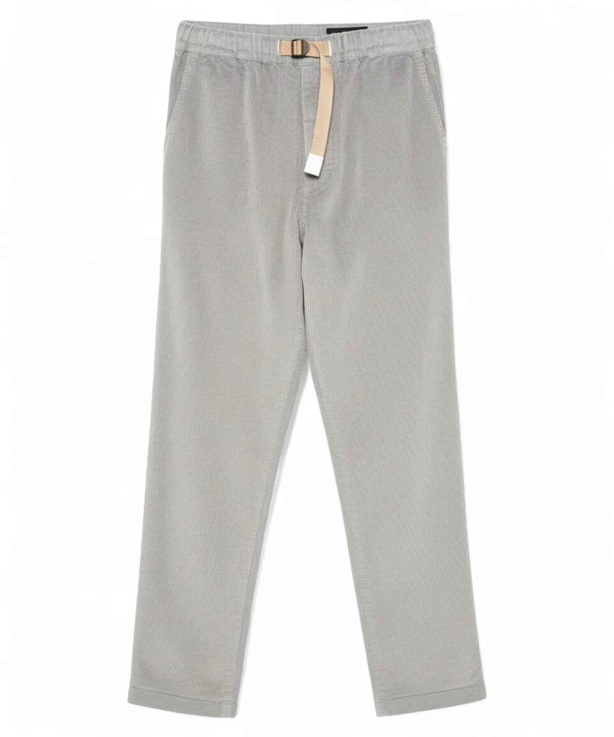 Pantaloni con cintura elasticizzata in velluto a coste-WHITE SAND-Pantaloni-Vittorio Citro Boutique