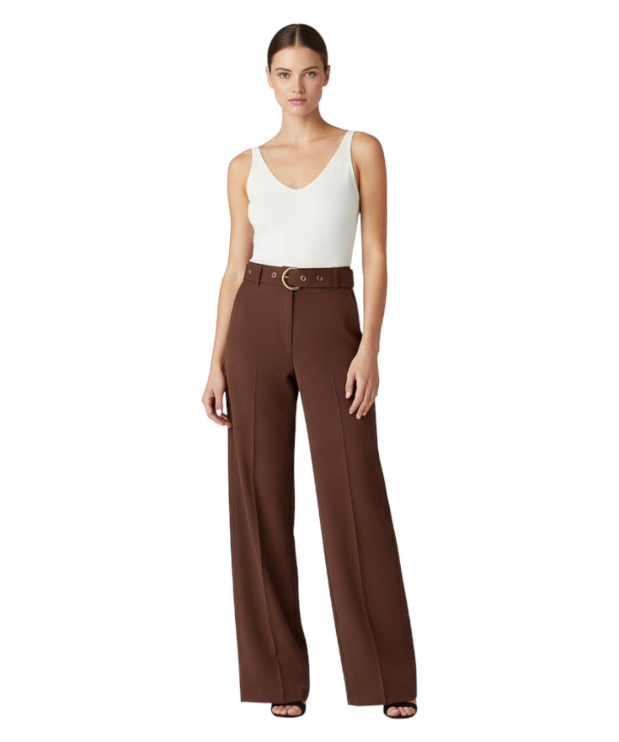Pantaloni Lexy Gamba Dritta Stretch di Pinko