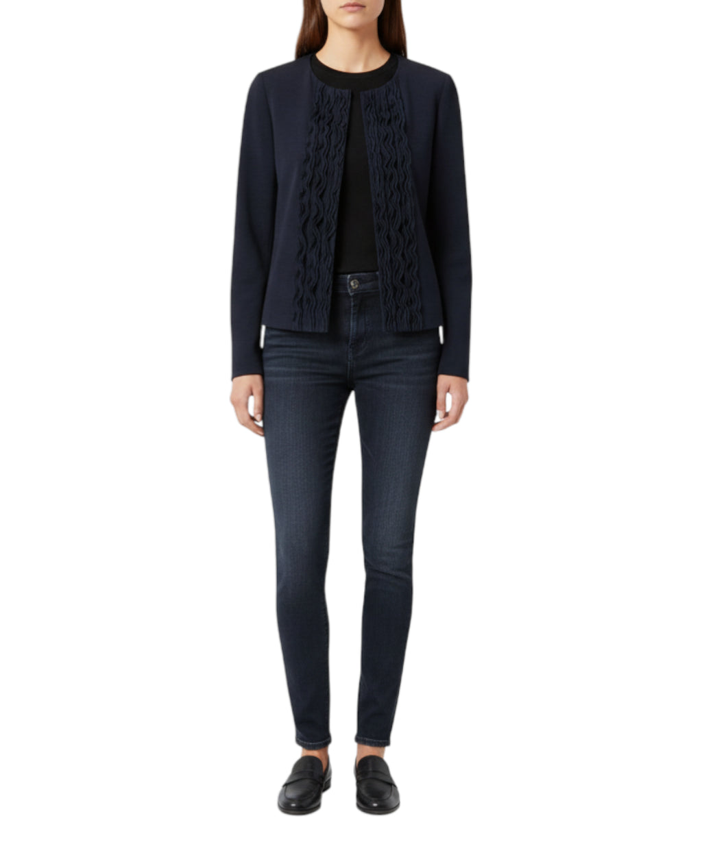 Giacca Sfiancata in Twill Lavato di Emporio Armani