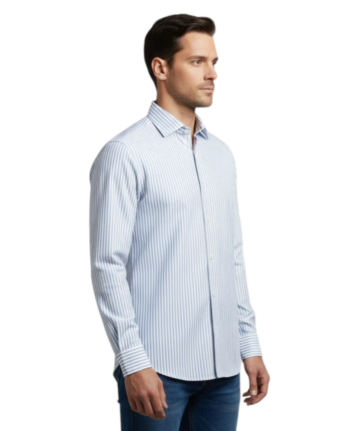 Camicia Uomo Righe Slim Fit Ingram con Stretch