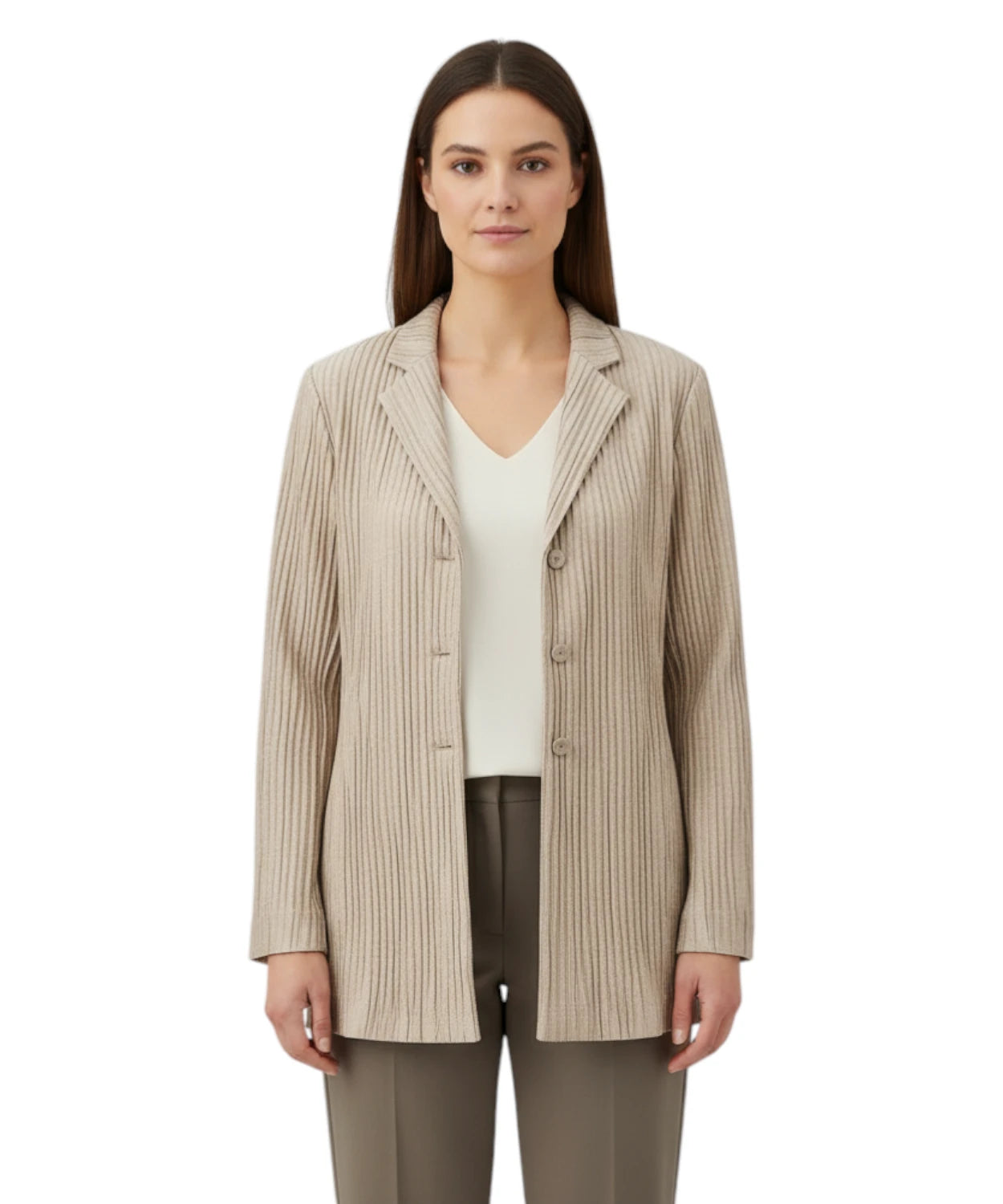 Blazer Monopetto Emporio Armani in Taffetà Testurizzato