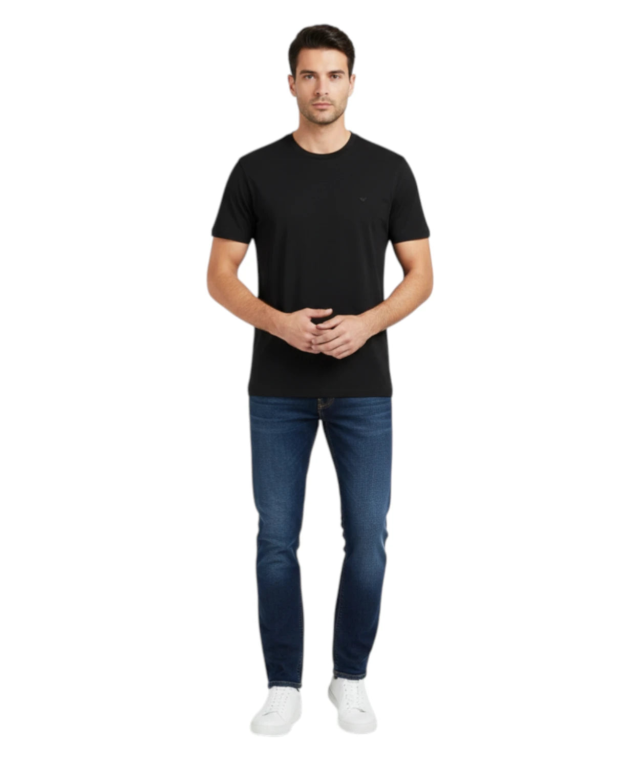 Slim fit T-shirt Emporio Armani met geborduurd logo