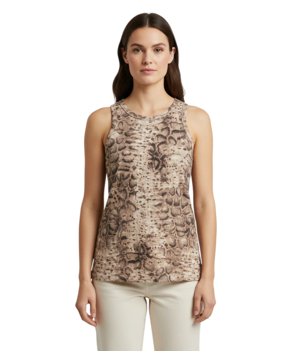 Pinko Canotta Belfiore met slangenprint