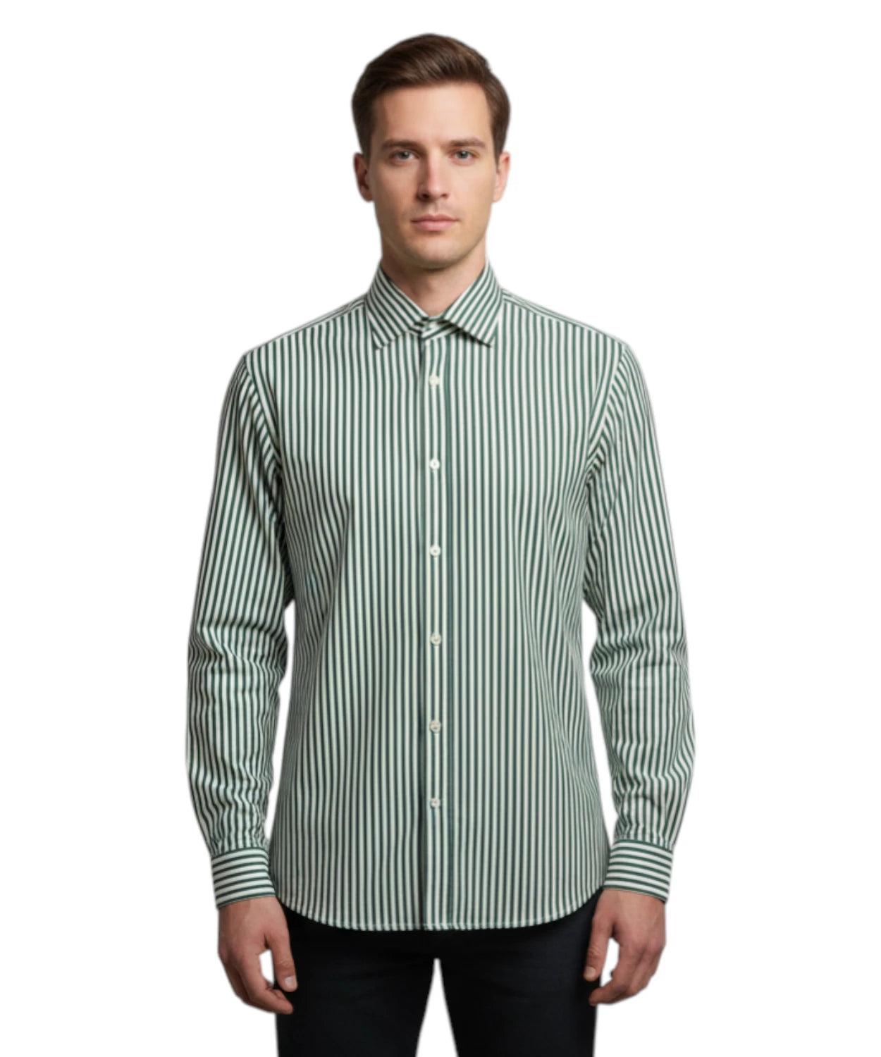 Ingram Camicia Uomo Righe Stretch Slim Fit