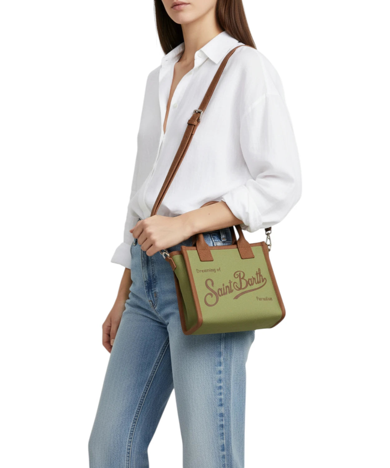 Borsa Mini Canvas MC2 Saint Barth con Tracolla
