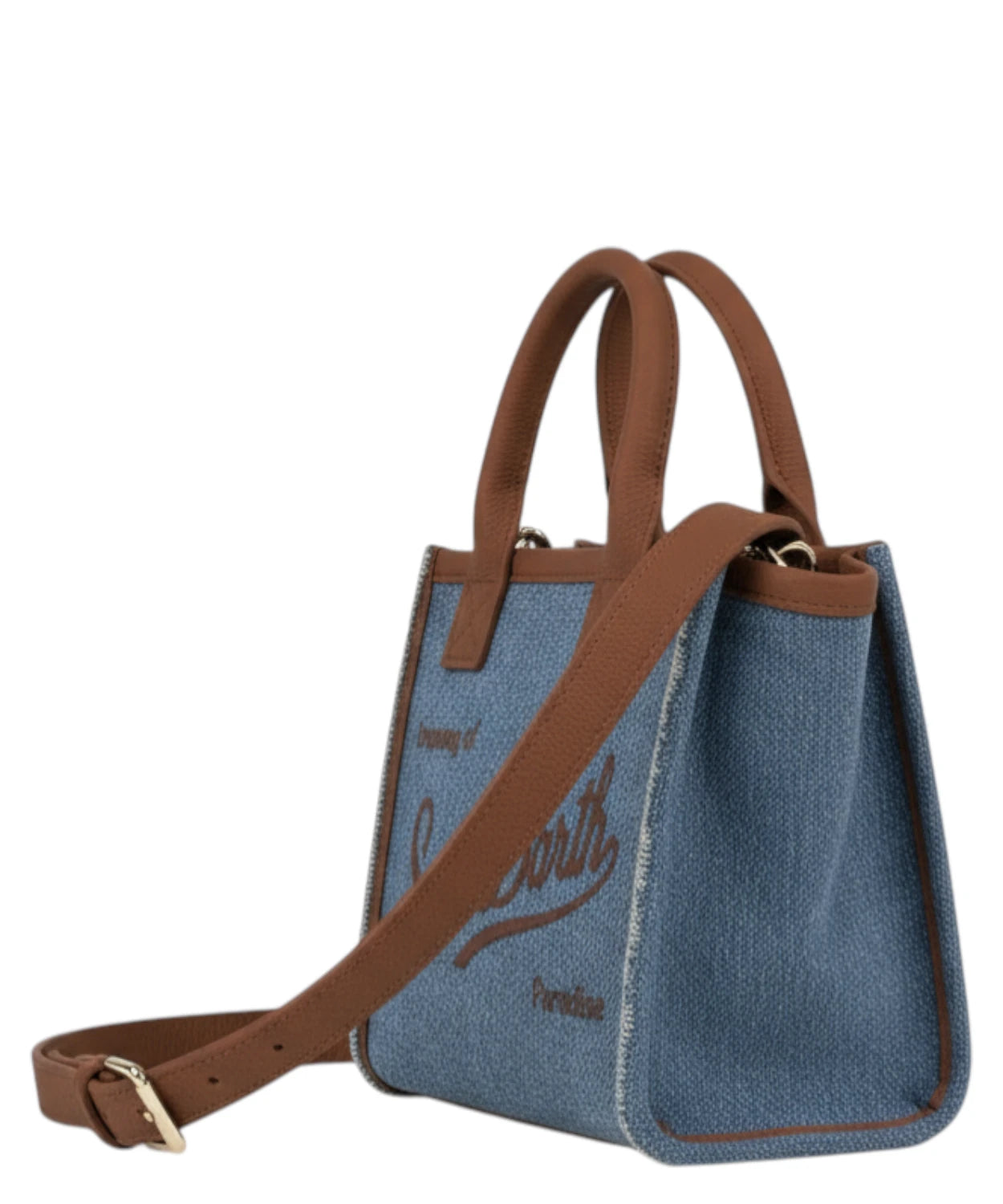 Borsa Vanity Mini Denim MC2 Saint Barth con Tracolla