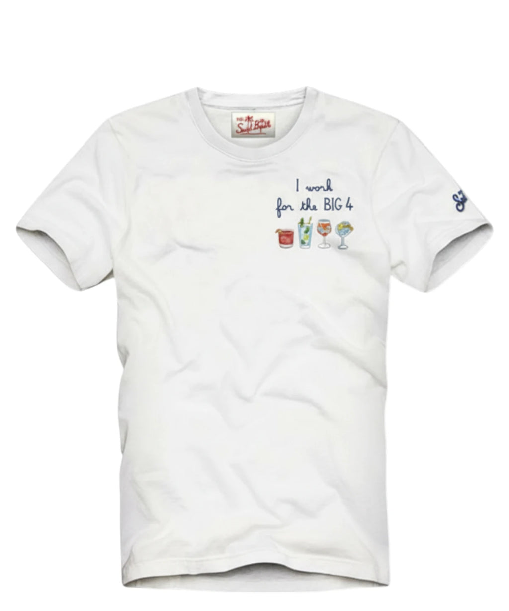 T-shirt Portofino Heren met Borduring MC2 Saint Barth