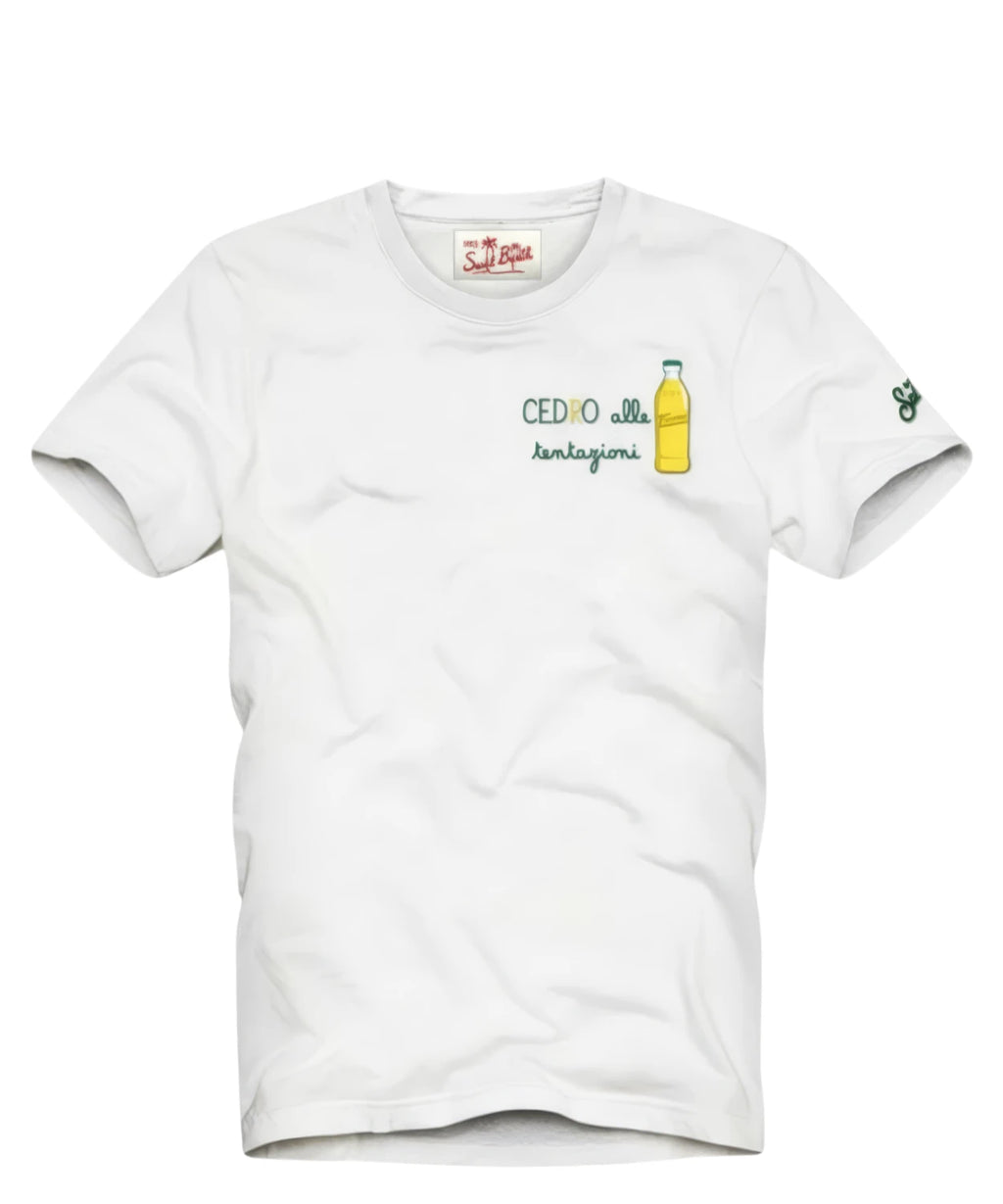 T-shirt Portofino Heren met Borduring MC2 Saint Barth