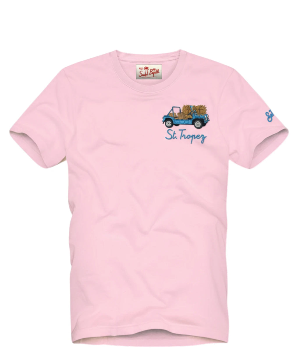 Men's Portofino T-Shirt MC2 Saint Barth with Embroidery
