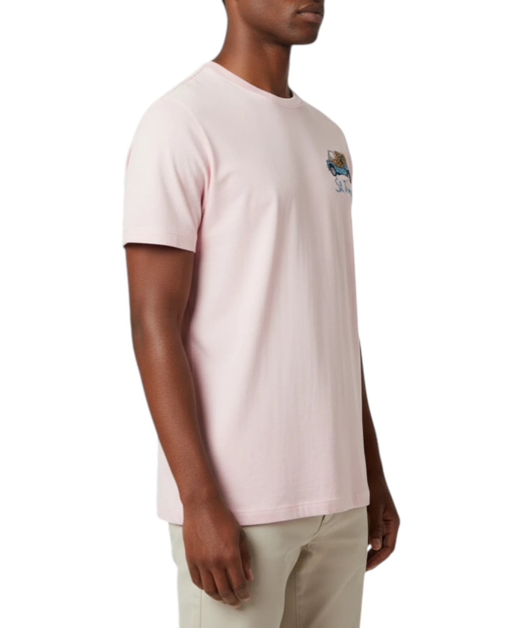 Men's Portofino T-Shirt MC2 Saint Barth with Embroidery