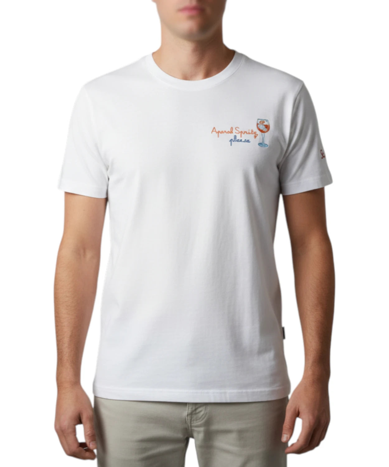T-Shirt Uomo Portofino MC2 Saint Barth con Ricamo