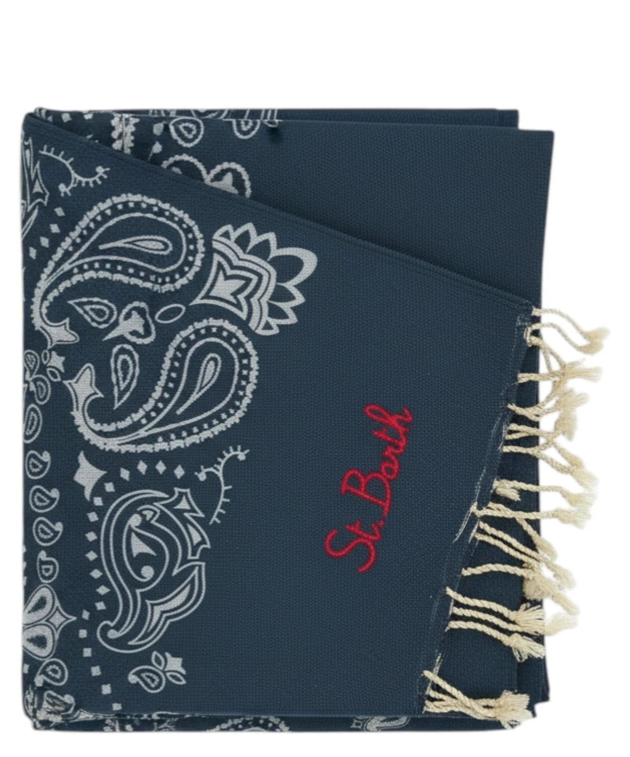 Telo Mare Bandana MC2 Saint Barth con Frange e Logo