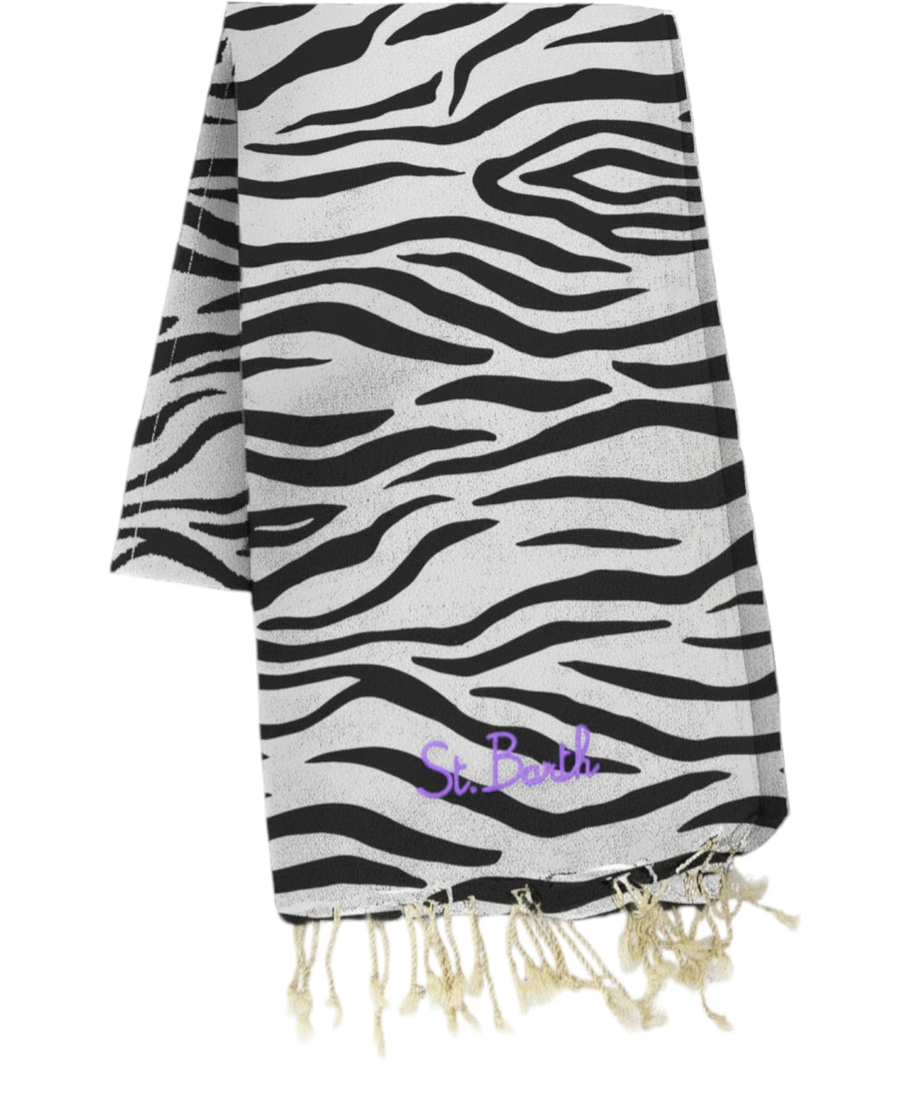 Telo Mare MC2 Saint Barth Animalier con frange e logo