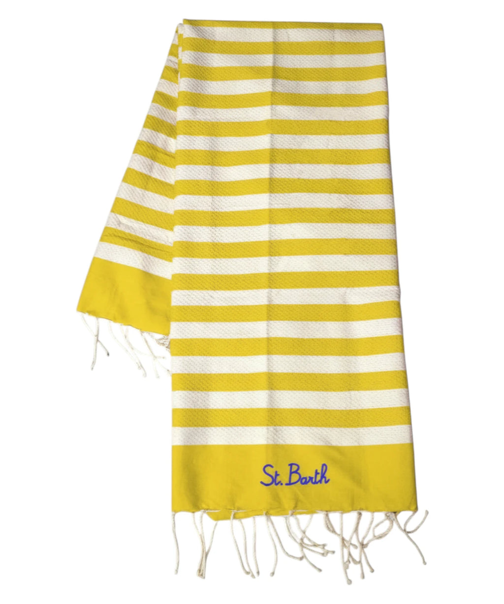 Strandtuch MC2 Saint Barth mit Fransen und Logo