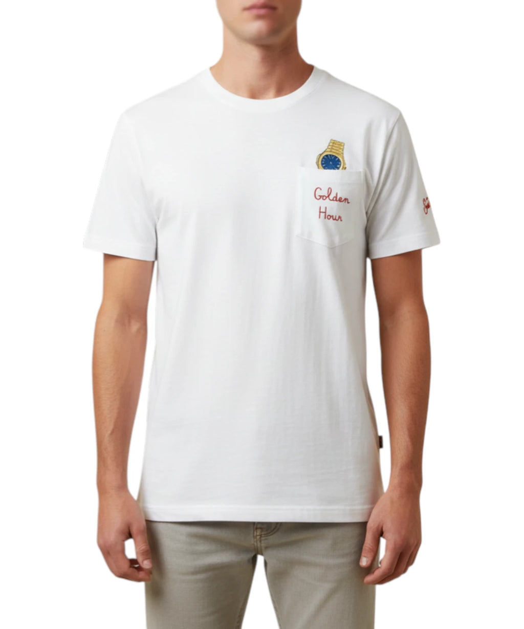 T-shirt voor heren MC2 Saint Barth Austin met borduurwerk