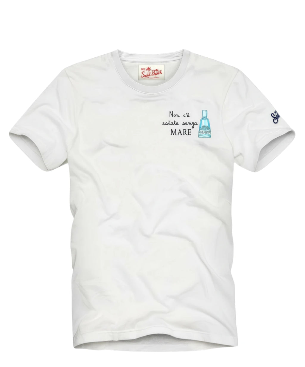 Heren T-shirt Portofino MC2 Saint Barth met Gin Borduursel