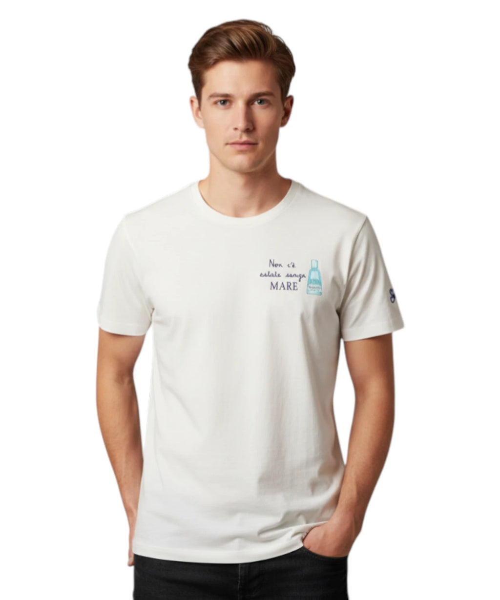 Heren T-shirt Portofino MC2 Saint Barth met Gin Borduursel