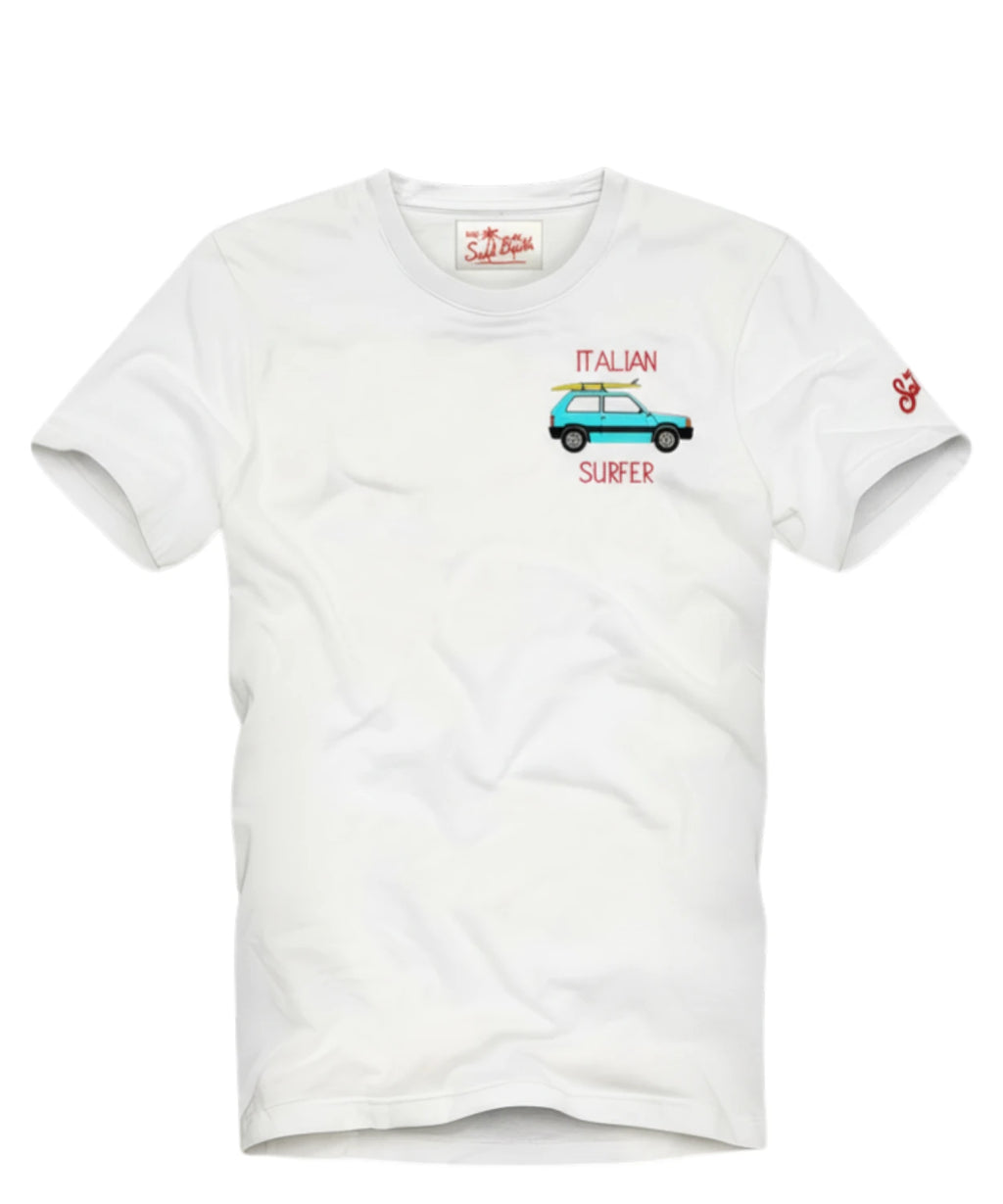 Heren T-shirt Portofino met Saint Barth borduursel