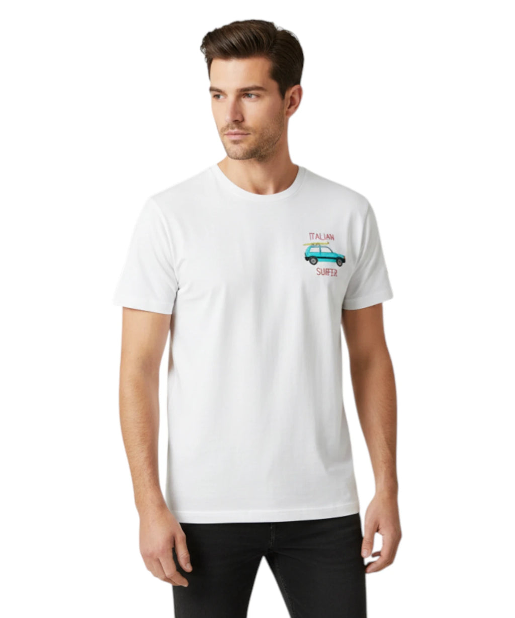 Heren T-shirt Portofino met Saint Barth borduursel