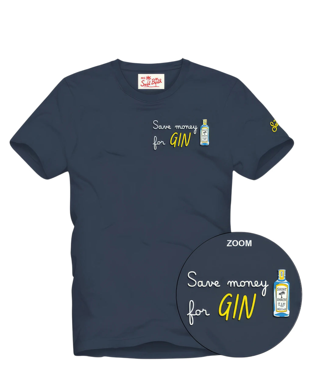 Heren T-shirt Portofino met Borduring MC2 Saint Barth