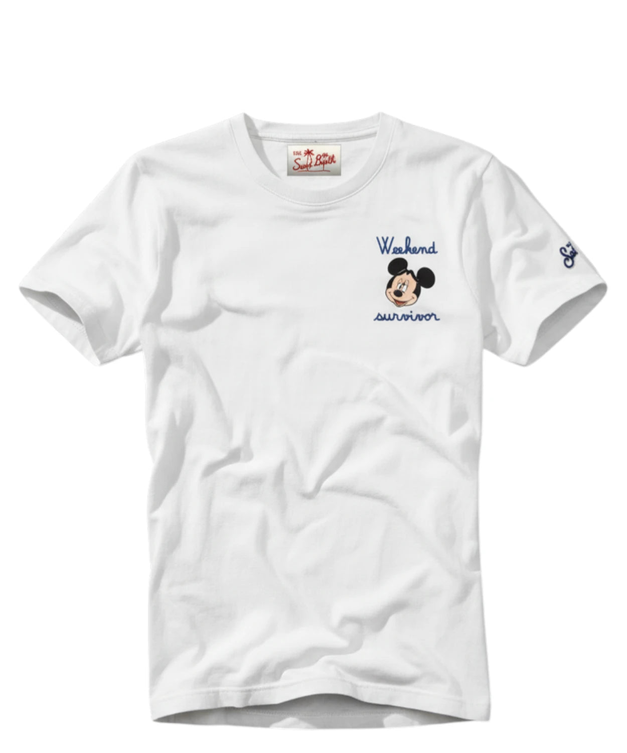 T-Shirt Uomo Portofino MC2 Saint Barth con Ricamo Mickey