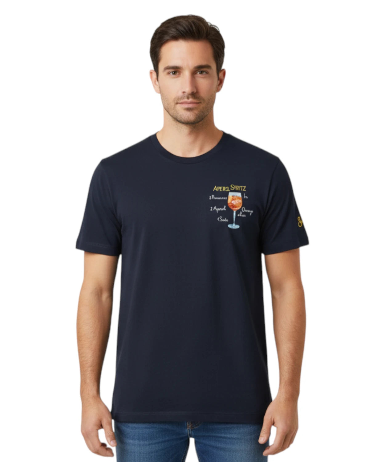 T-Shirt Uomo Portofino con Ricamo Aperol