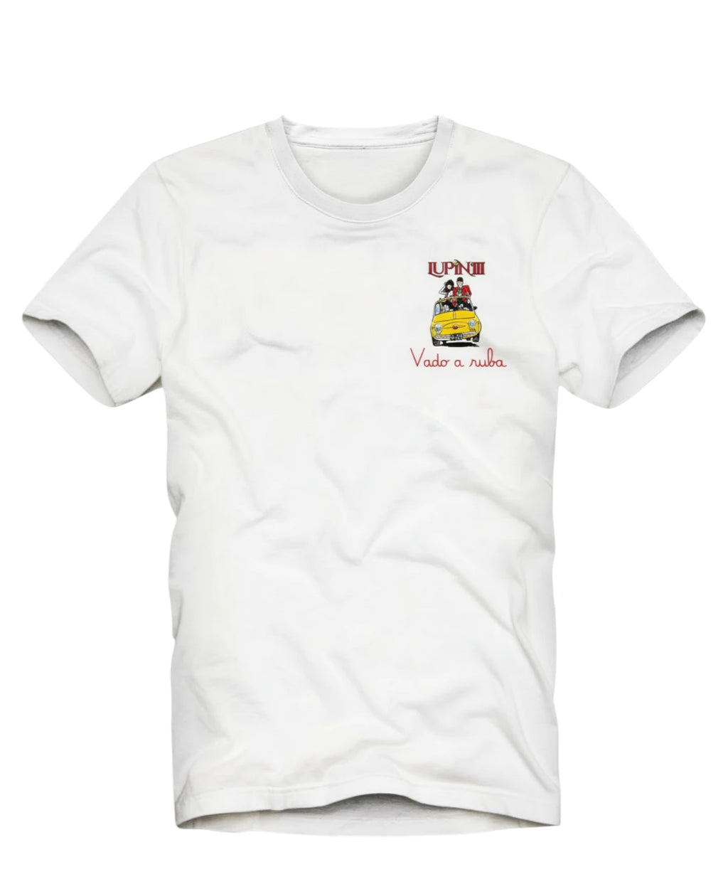 T-shirt Heren Portofino MC2 Saint Barth met Lupin Borduursel