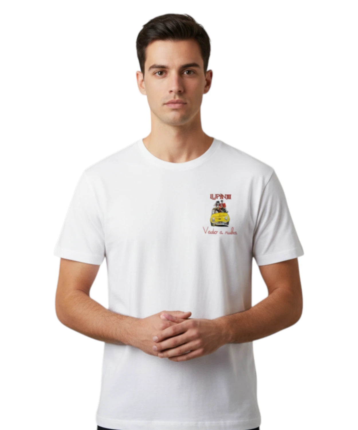 T-Shirt Uomo Portofino MC2 Saint Barth con Ricamo Lupin