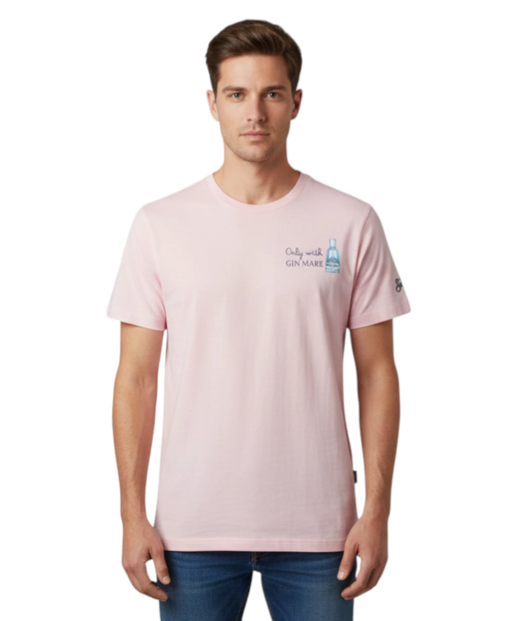 Heren T-shirt Portofino met Borduurwerk MC2 Saint Barth