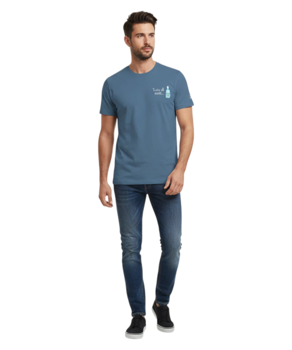 Heren T-shirt Portofino met Borduring MC2 Saint Barth