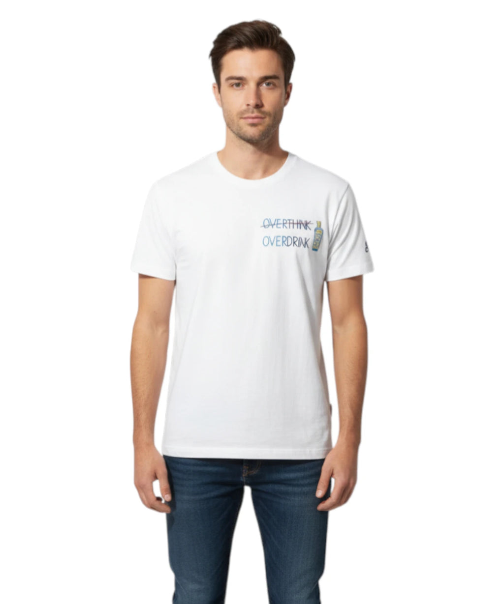 T-Shirt Uomo Portofino con Ricamo Overdrink MC2 Saint Barth