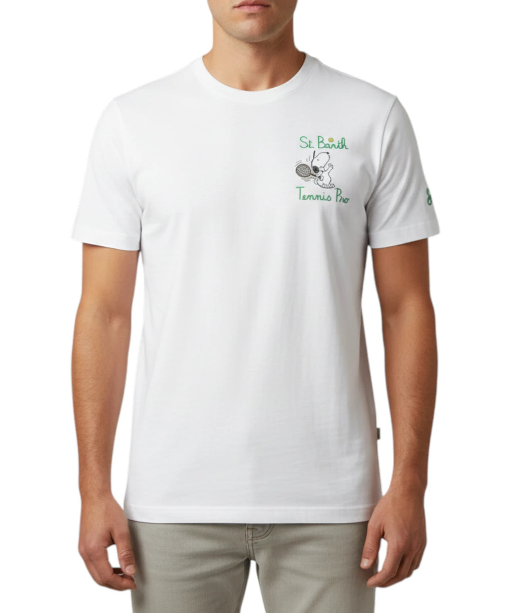 Heren T-shirt Portofino MC2 Saint Barth met Snoopy