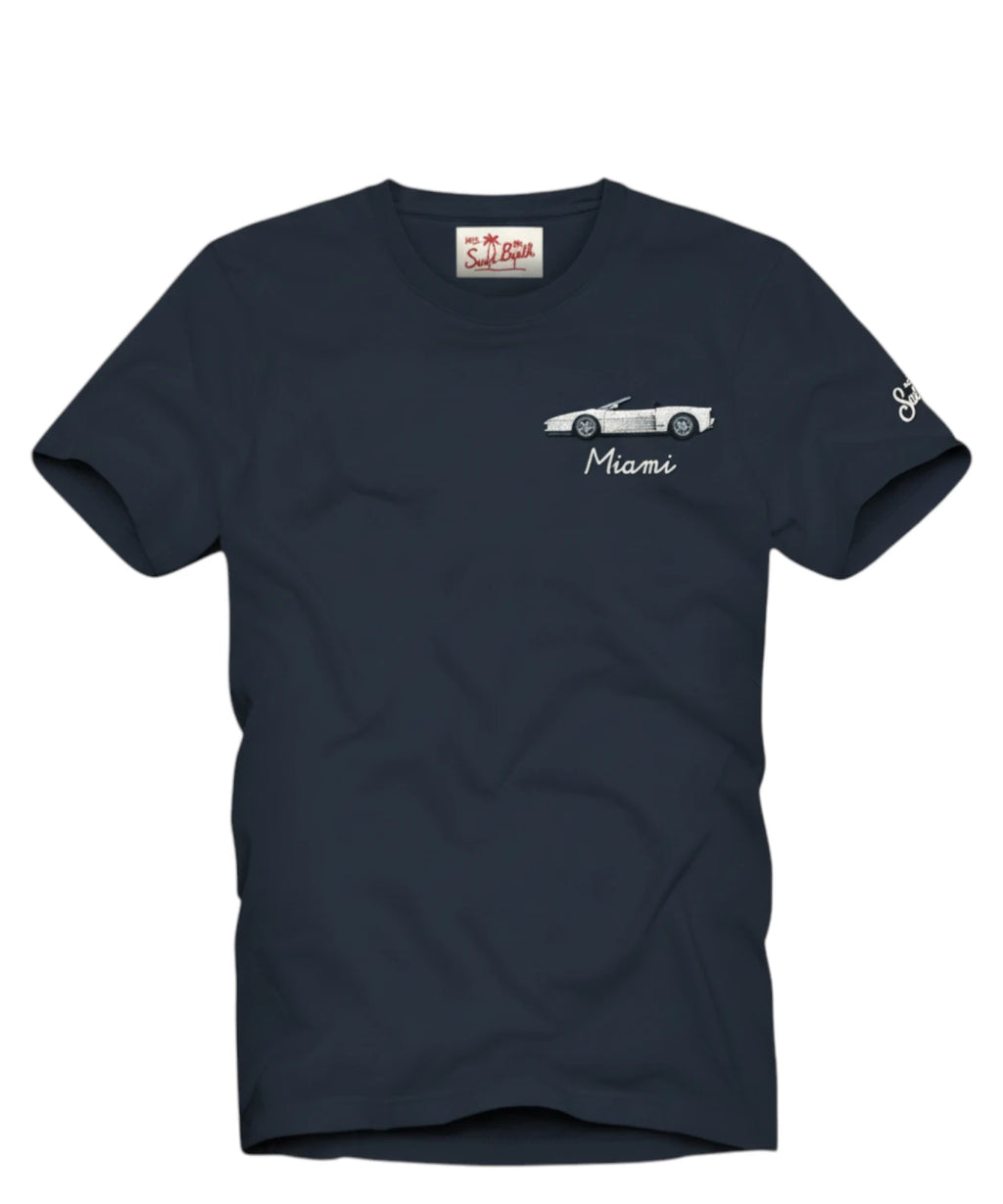 Heren T-shirt Portofino MC2 Saint Barth met Borduursel