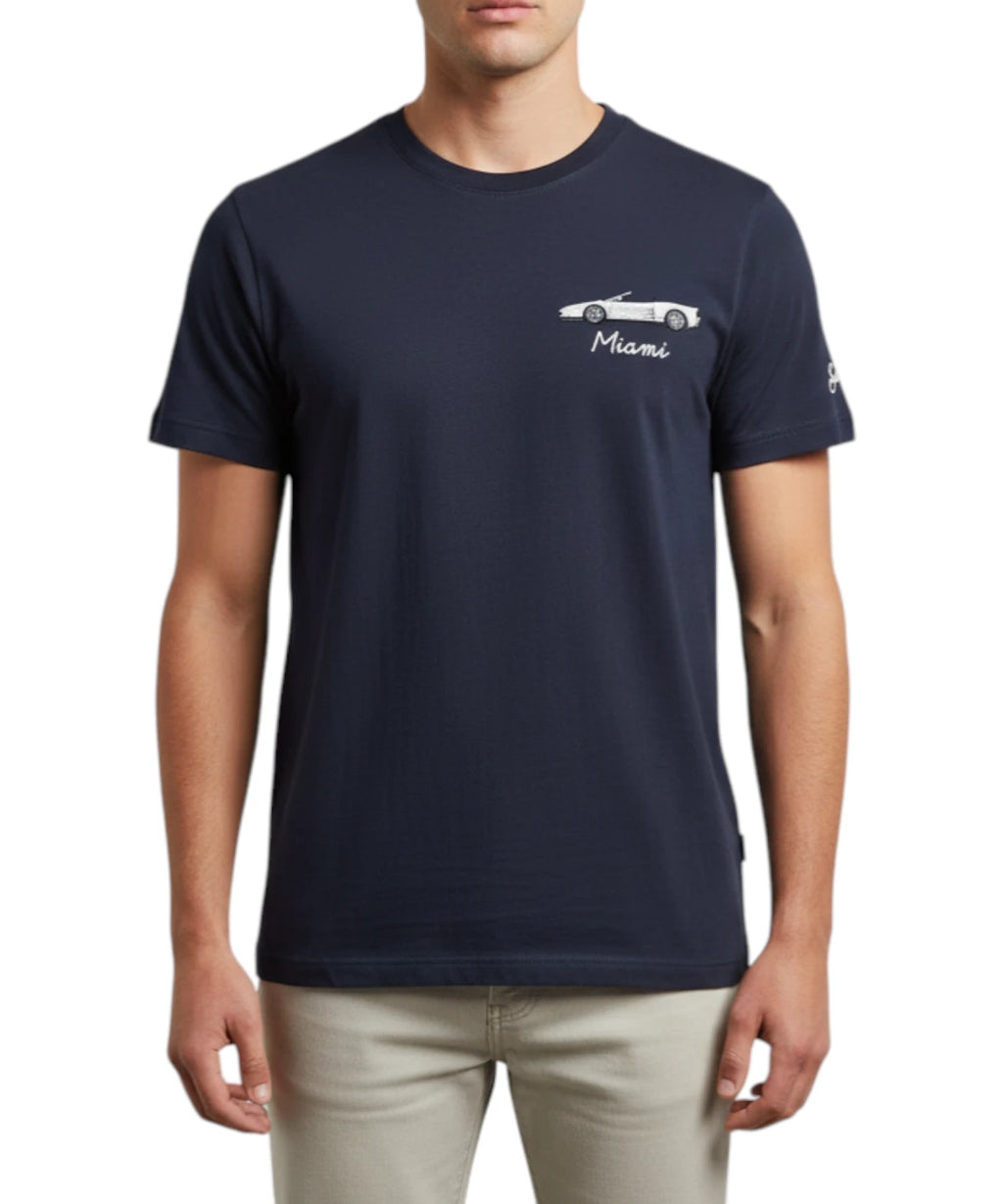 Heren T-shirt Portofino MC2 Saint Barth met Borduursel