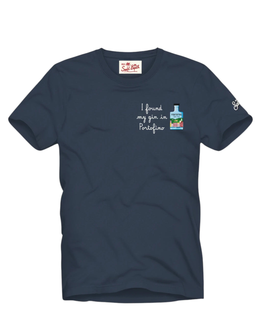 Men's Portofino T-Shirt with Saint Barth Embroidery