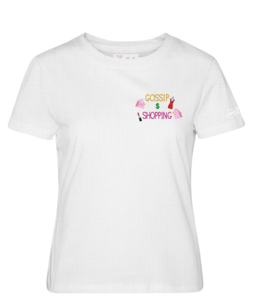 T-Shirt Emilie MC2 Saint Barth con Ricamo