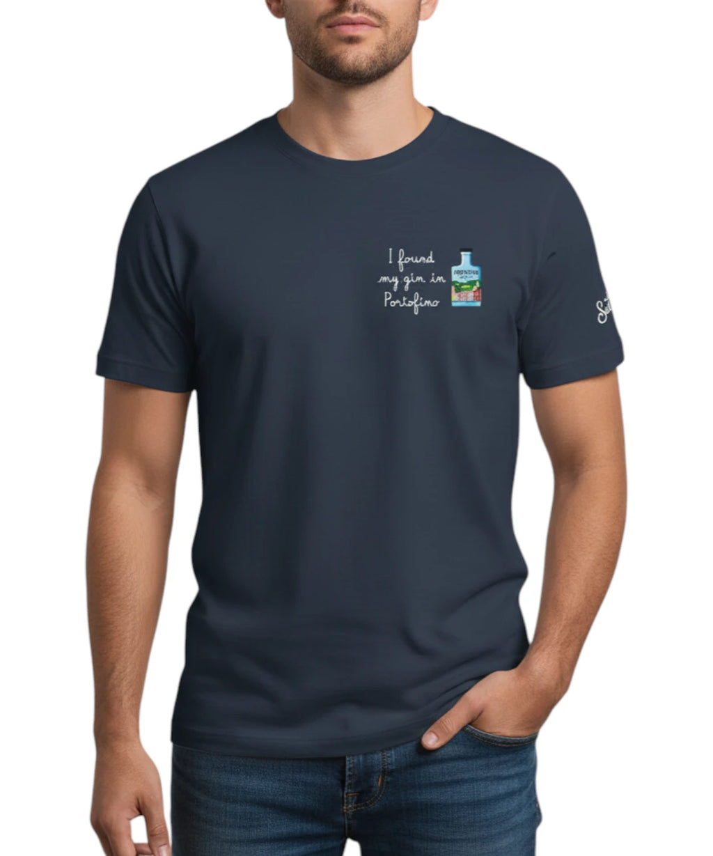 Men's Portofino T-Shirt with Saint Barth Embroidery