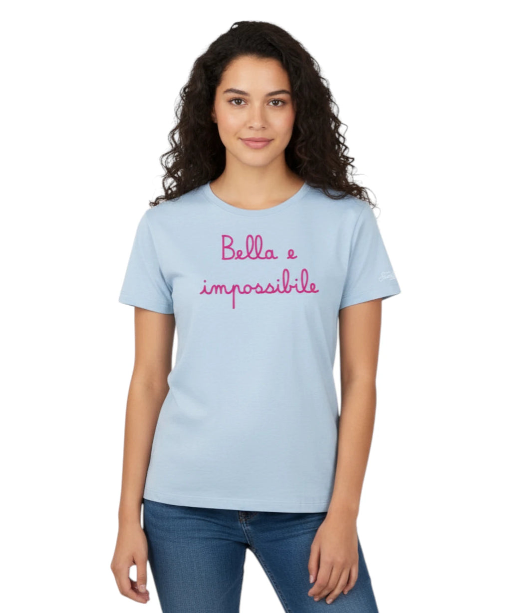 T-shirt Emilie MC2 Saint Barth con Ricamo