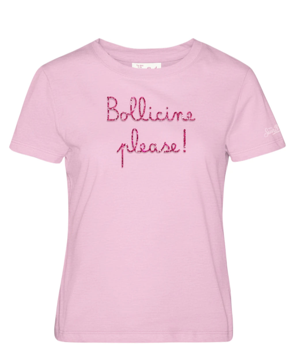 Camiseta Emilie MC2 Saint Barth con bordado Bollicine
