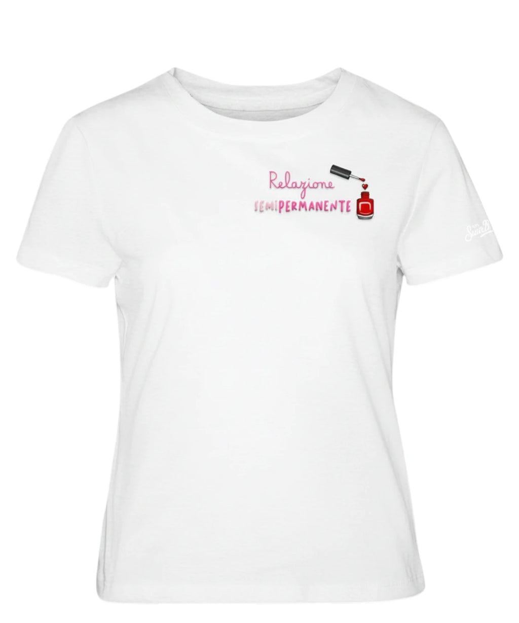 Camiseta Emilie MC2 Saint Barth con bordado