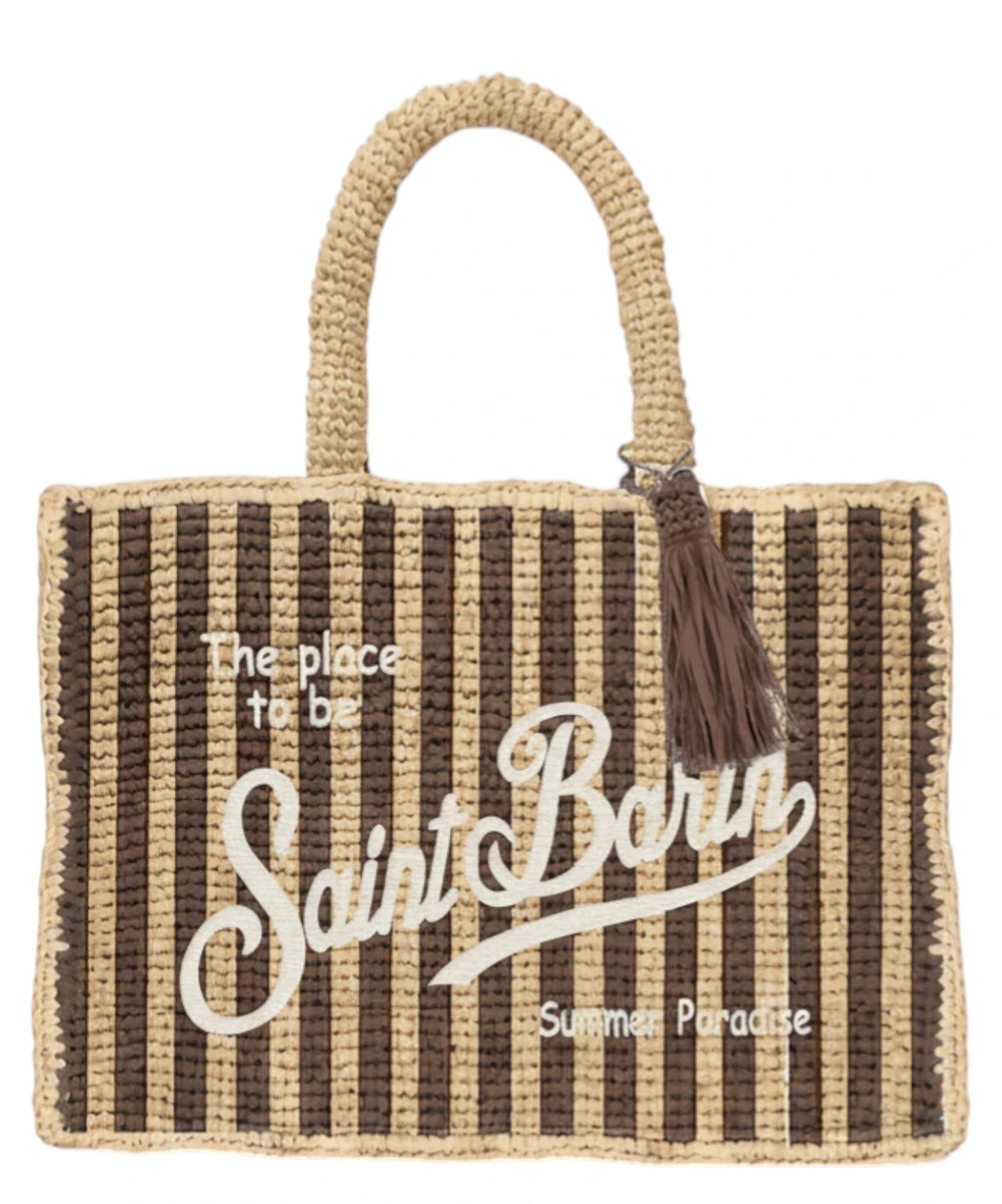 MC2 Saint Barth Vanity Stripes raffia summer bag