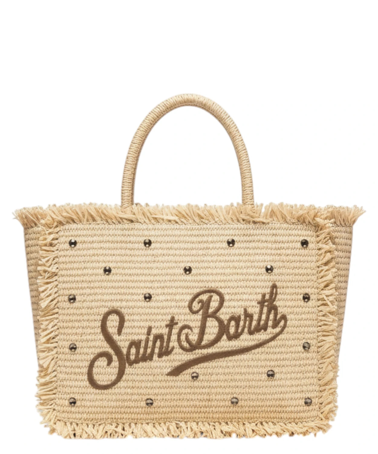MC2 Saint Barth Vanity borsa con strass in raffia