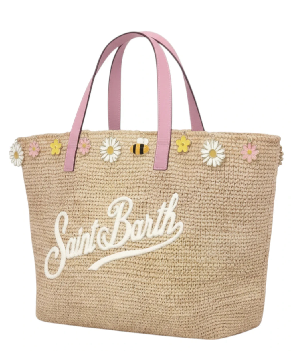 Zomertas MC2 Saint Barth in raffia met charm