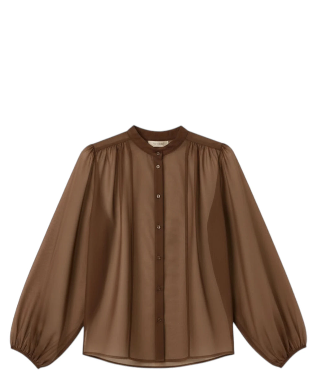 Camisa Twinset para mujer en lyocell transparente