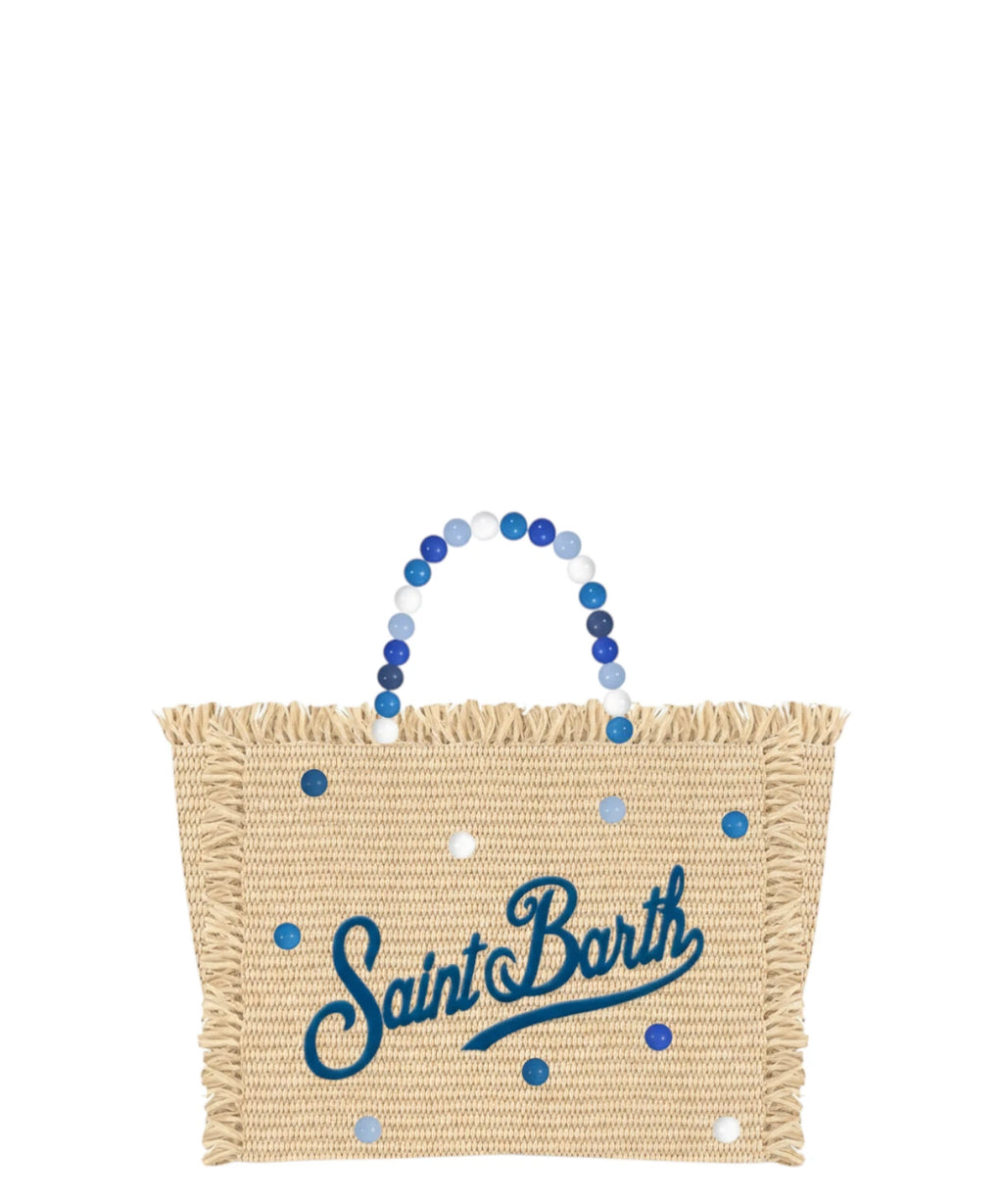 Borsa Vanity Mini in raffia met kralen MC2 Saint Barth