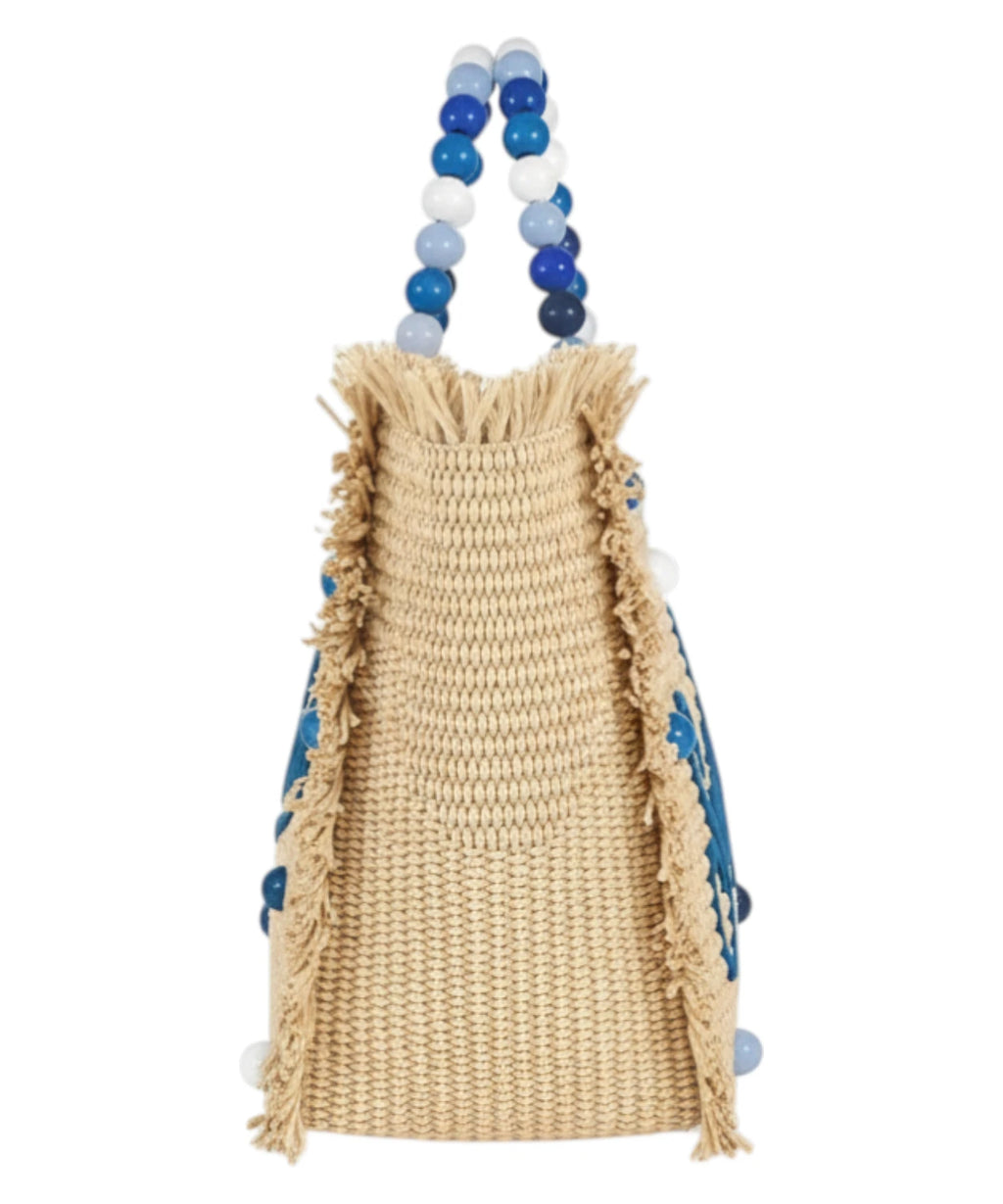 Borsa Vanity Mini in raffia met kralen MC2 Saint Barth