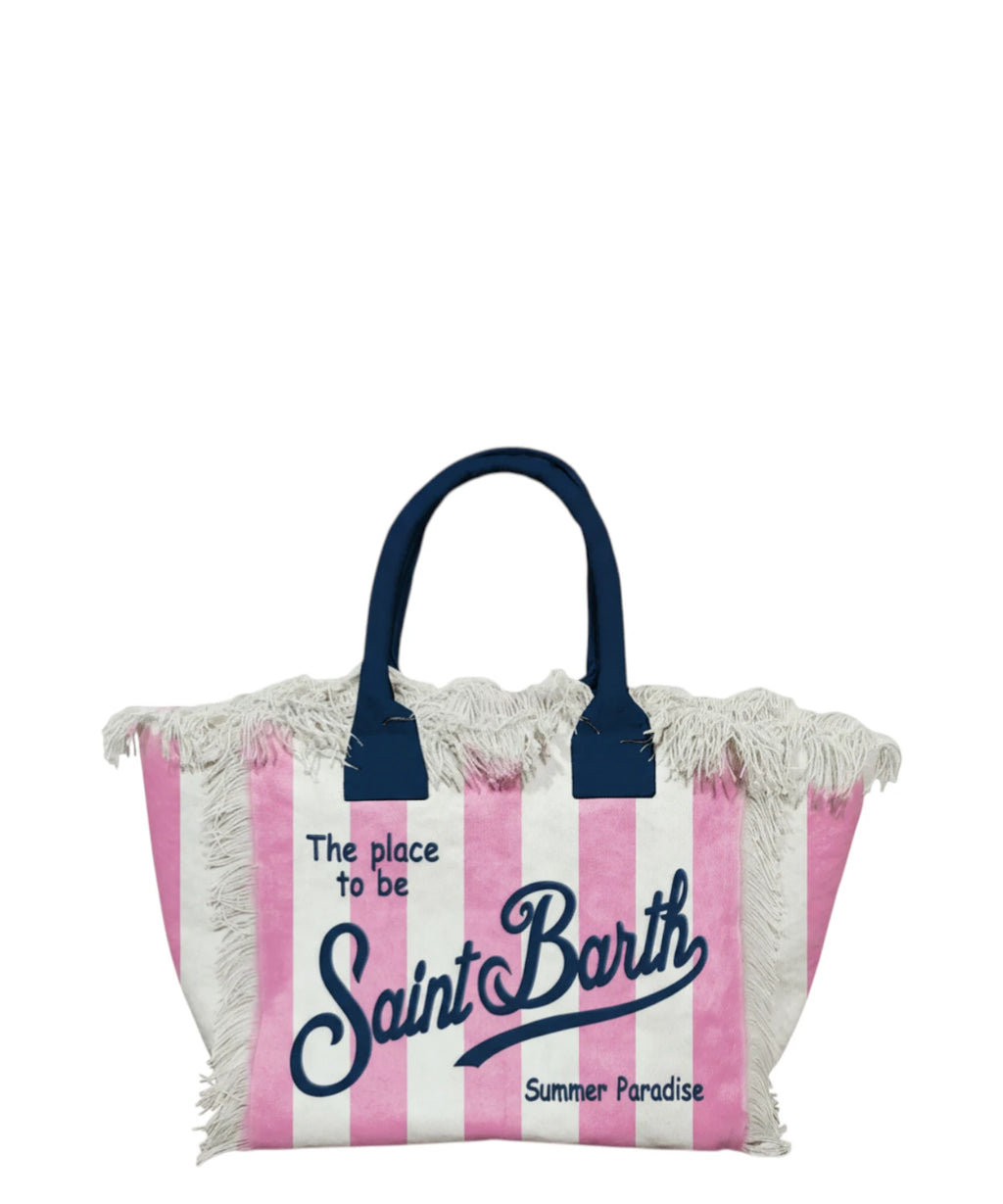 Borsa Colette Stripes MC2 Saint Barth i lærred