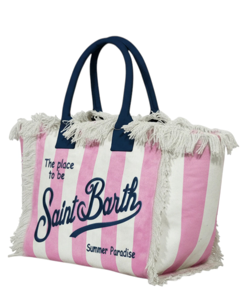Borsa Colette Stripes MC2 Saint Barth i lærred