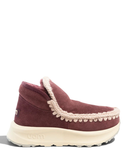 Mou Speed Eskimo Sneaker em camurça e pele de carneiro