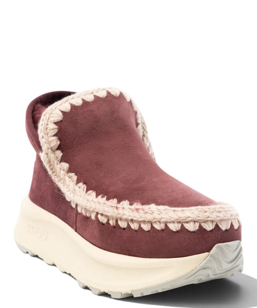 Mou Speed Eskimo Sneaker em camurça e pele de carneiro